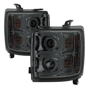 Spyder 5081056 fits Chevy 14-16 Silverado 2500 HD Projector Headlights Light Ba