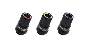 Wheel Mate HR3806BY Muteki HR38 Open End Lug Nuts 12x1.50 Black Chrome / Yellow