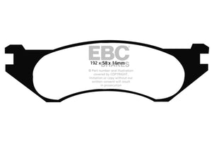 EBC UD758 98-02 fits Dodge Ram Van B1500 Ultimax2 Front Brake Pads