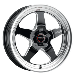 Weld S15570022P42 S155 17x10 Ventura Drag 5x120 ET42 BS7.25 Gloss BLK MIL DIA