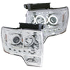 ANZO 111297 2014 fits Ford 09-20 F-150 Projector Headlights w/ Halo Chrome (CCFL) G2