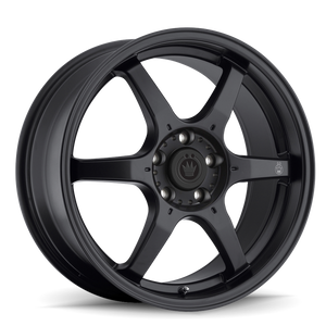 Konig BC56100385 Backbone 15x6.5 4x100 ET38 Matte Black Milling Logo on Spoke