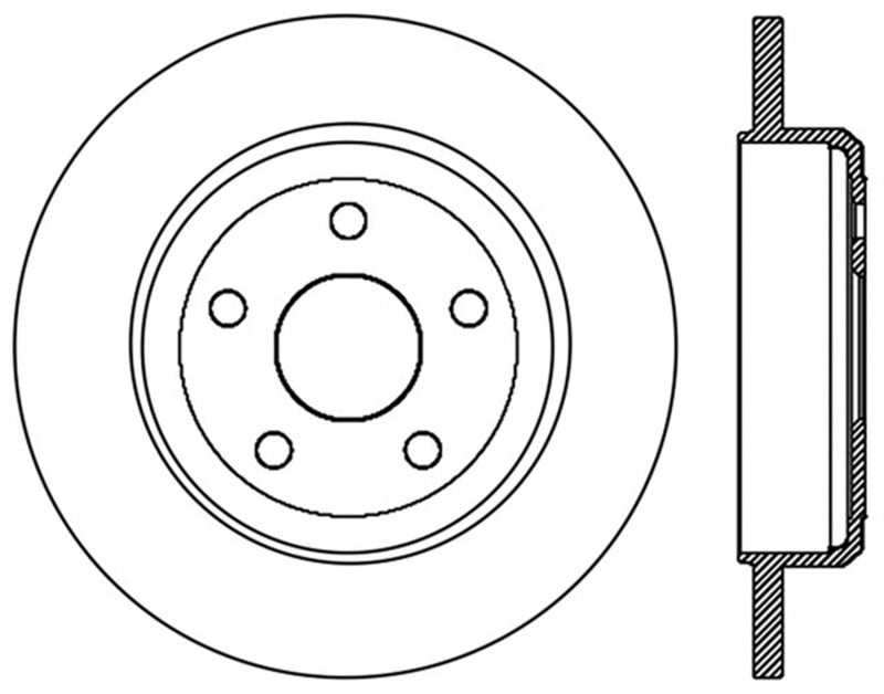Stoptech 126.58005SL Slotted Sport Brake Rotor 11-15 Jeep Grand Cherokee (Excludes SRT8)
