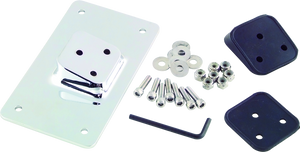 Bikers Choice 490002 55-Up Chrome Custom Laydown License Plate Bracket With 3 B