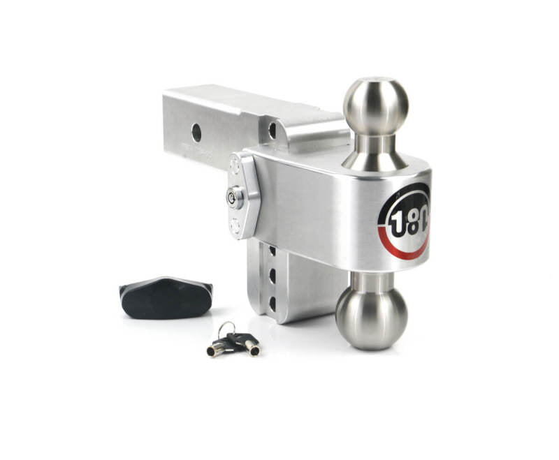 Weigh Safe LTB4-2.5 180 Hitch 4in Drop Hitch & 2.5in Shank (10K/18.5K GTWR) - Aluminum