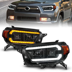 ANZO 111602 10-13 fits Toyota 4Runner Projector Headlights - Black