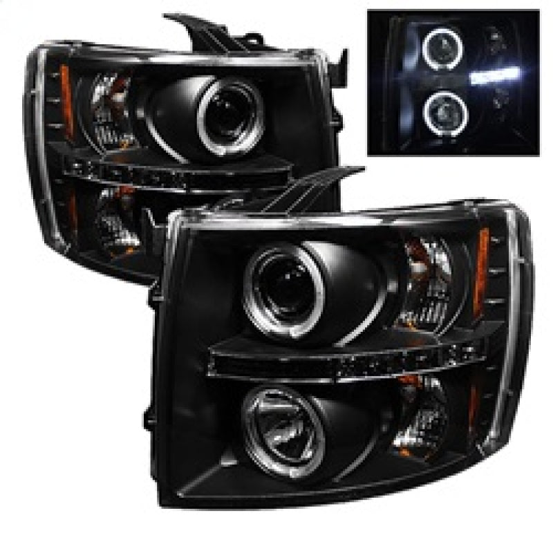 Spyder 5009494 fits Chevy 07-13 Silverado 1500 Projector Headlights LED Halo LE