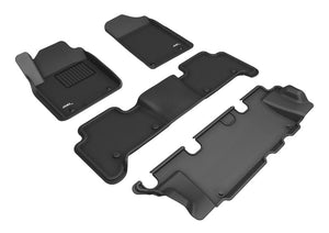 3D MAXpider 2006-2010 fits Infiniti M35 Kagu 2nd Row Floormats - Black