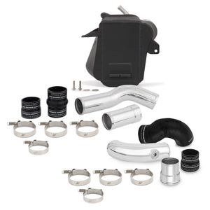 Mishimoto MMINT-F2D-11KBKP 11-16 fits Ford 6.7L Powerstroke Air-To-Water Intercooler Kit - Wrinkle Black w/ Polished Pipes