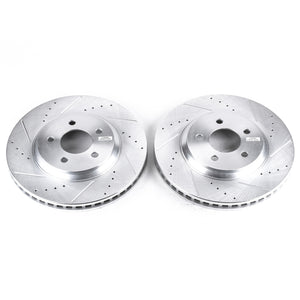 PowerStop fits Ford 05-14 Mustang Front Evolution Drilled & Slotted Rotors -