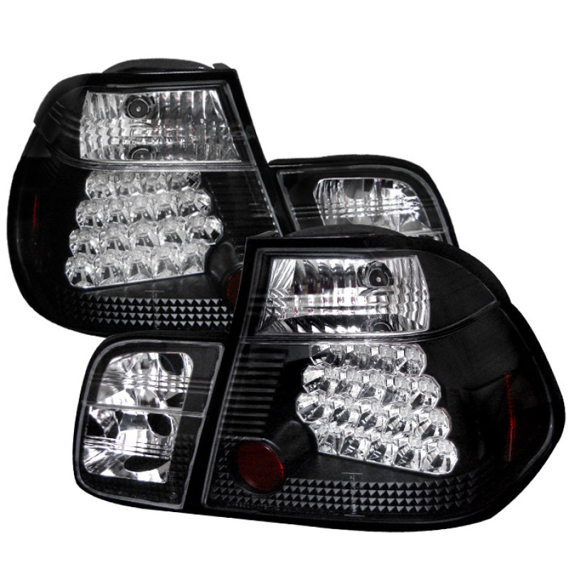 Spyder 5000736 fits BMW 99-01 E46 3-Series 4Dr LED Tail Lights Black ALT-YD-BE4
