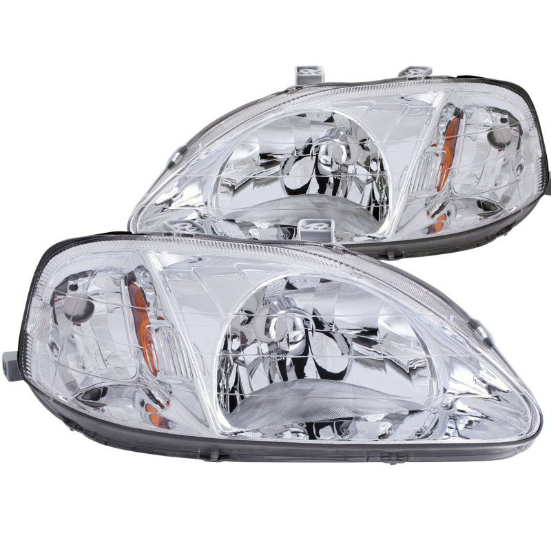 ANZO 121179 1900 fits Honda 99-20 Civic Crystal Headlights Chrome