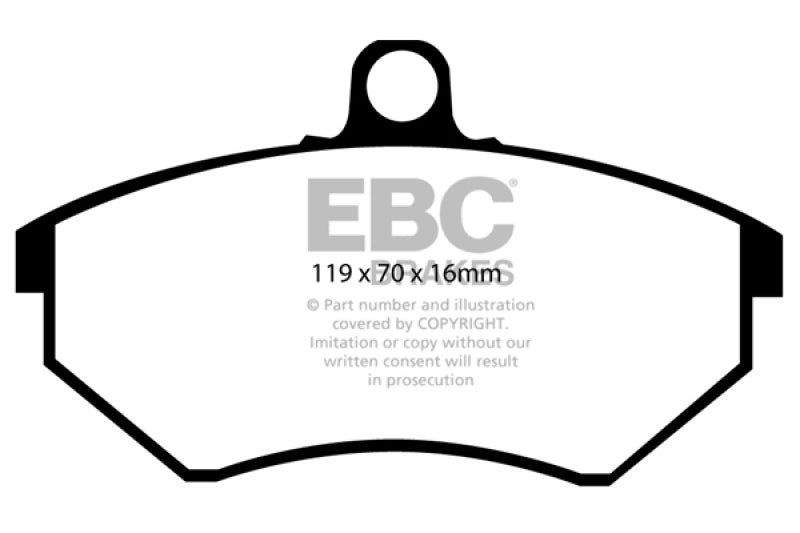 EBC DP2841 94 fits Volkswagen Cabriolet 1.8 Greenstuff Front Brake Pads