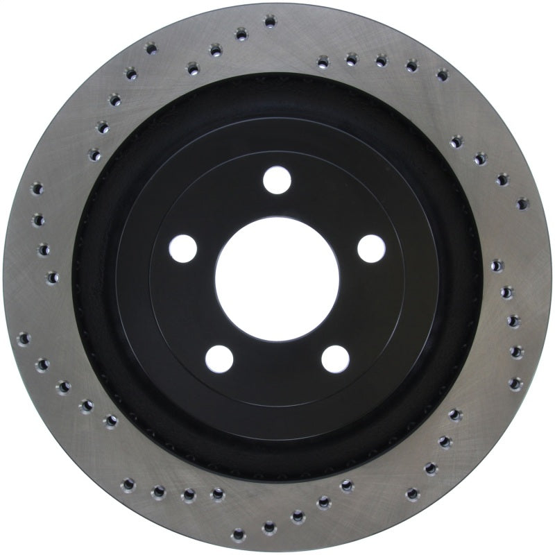 Stoptech 128.61109R Cross Drilled Sport Brake Rotor - 2015 Ford Mustang - Rear Right