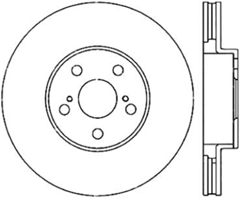 Stoptech 126.44114CSL Power Slot 00-05 Celica GTS/ 01-05 GT/ 05-09 Scion tC CRYO Front Left Rotor