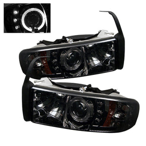 Spyder 5010100 fits Dodge 94-01 Ram 1500 94-02 Projector Headlights LED Halo LE