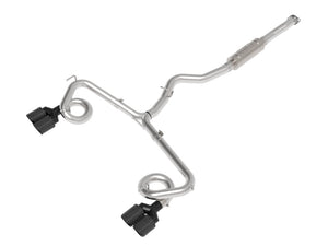 aFe 49-36810-C fits Subaru WRX/STi 15-21 H4-2.0/2.5L Takeda 3in to 2-1/2in Stainless Cat-Back Exhaust Crbn Fiber Tip