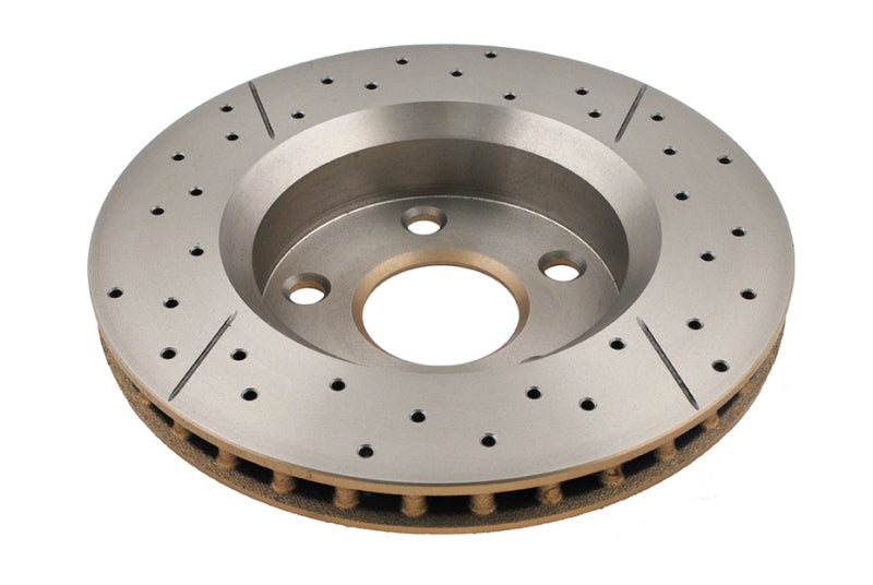 DBA 2536X 07-17 fits Jeep Wrangler Front Drilled & Slotted Street Series X-Gold