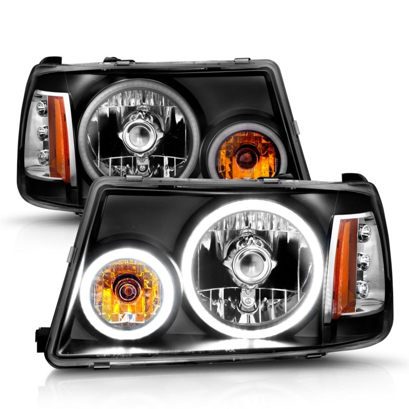 ANZO 111152 2011 fits Ford 01-20 Ranger Projector Headlights w/ Halo Black (CCFL) 1 pc