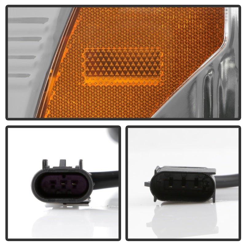 Spyder 5087843 fits Ford 17-18 F250/F350/F450 Halogen Model Only -White Light B