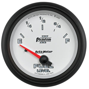 AutoMeter 7816 AutoMeter Gauge Fuel Level 2-5/8in. 240 Ohm(e) to 33 Ohm(f) Elec Phantom II