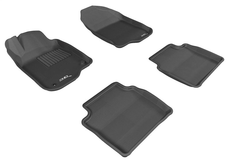3D MAXpider 2017-2020 fits GMC Acadia Kagu 3rd Row Floormats - Black