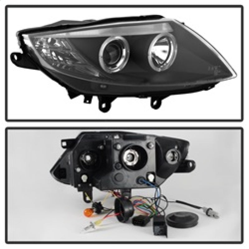 SPYDER 5029676 fits BMW Z4 Projector Headlights Xenon/HID Model LED Halo Black
