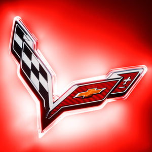 ORACLE Lighting 3633-003 Oracle fits Corvette C7 Rear Illuminated Emblem - Red