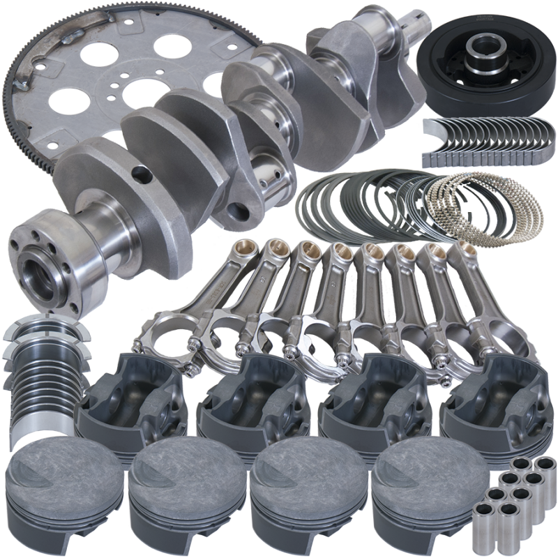 Eagle B18020L100 fits Chevy 454 1Pc 4.250in Crank 6.385in I-Beam Rod -3cc Flat Top 4.350in Pistons Balanced Assembly