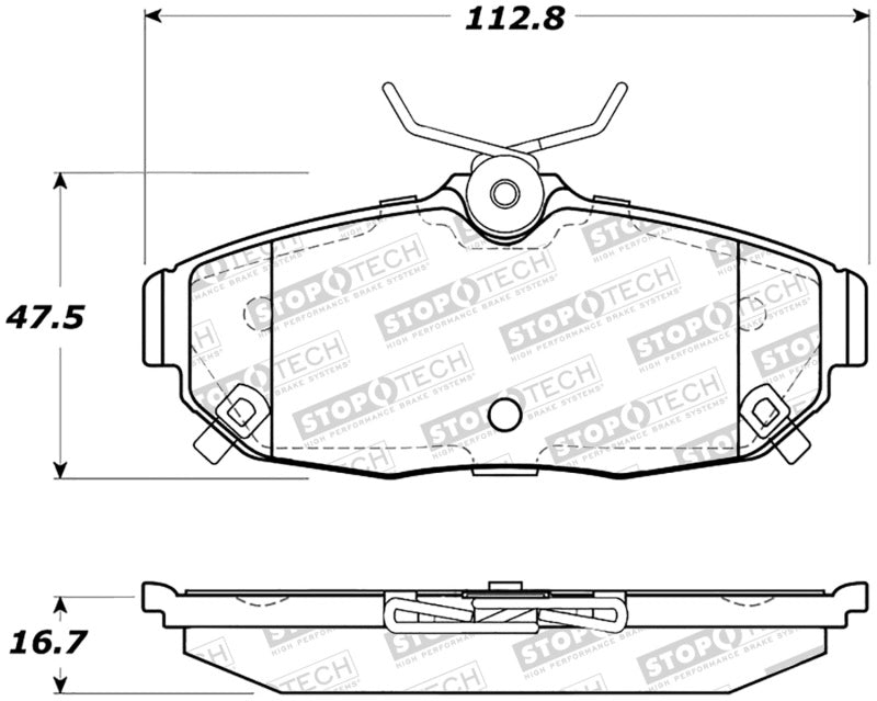 Stoptech 308.1562 Street Brake Pads - Rear