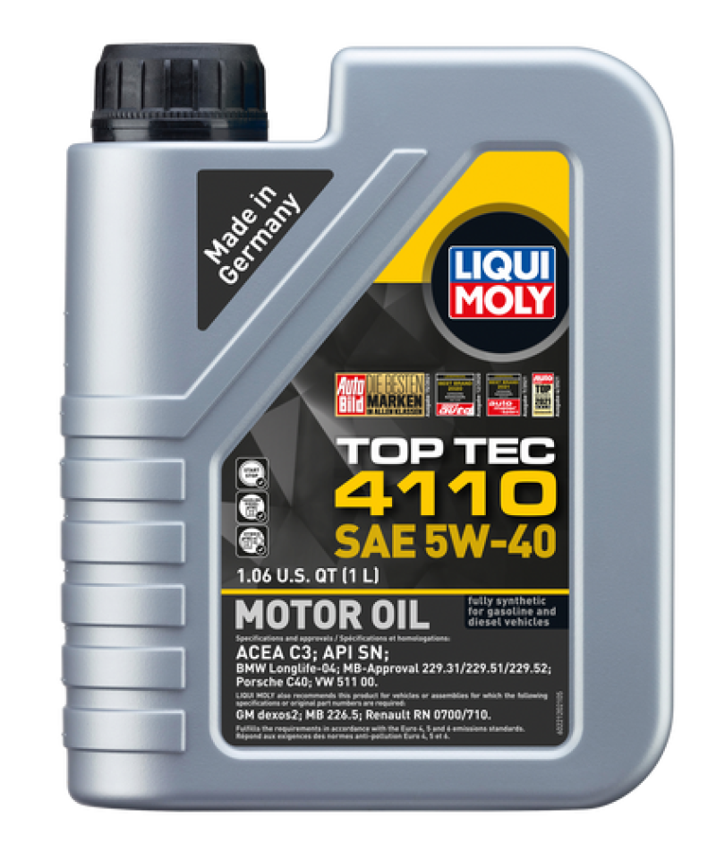 LIQUI MOLY 22120 1L Top Tec 4110 Motor Oil SAE 5W40