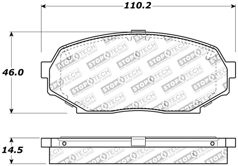 Stoptech 309.0525 Performance 90-93 fits Mazda Miata Front Brake Pads D525
