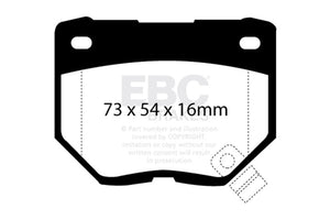 EBC UD461 89-95 fits Nissan Skyline (R32) 2.6 Twin Turbo GT-R Ultimax2 Rear Brake Pads