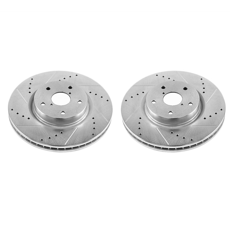 PowerStop fits Subaru 06-07 B9 Tribeca Front Evolution Drilled & Slotted Rotors