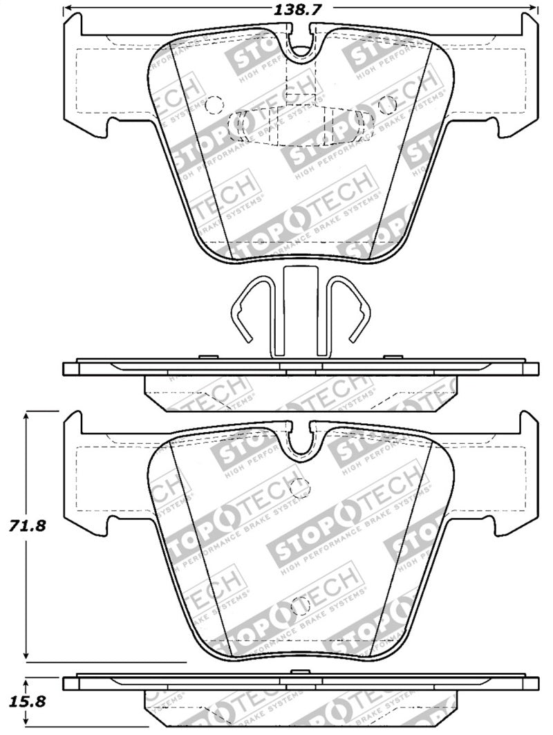 Stoptech 309.1289 Performance Brake Pads