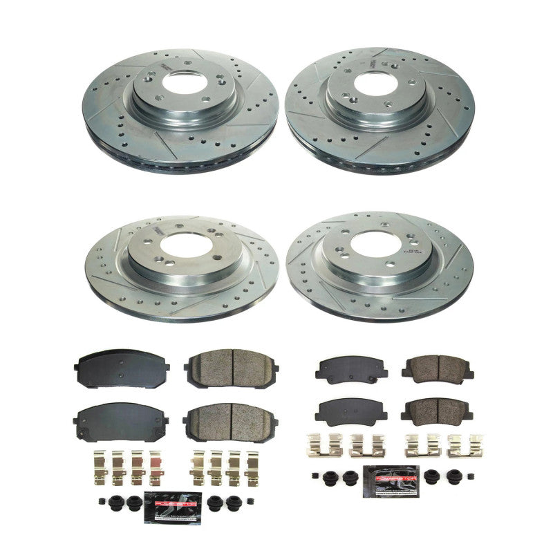 PowerStop K8809 fits Hyundai 20-22 Sonata Front & Rear Z23 Evolution Brake Kit