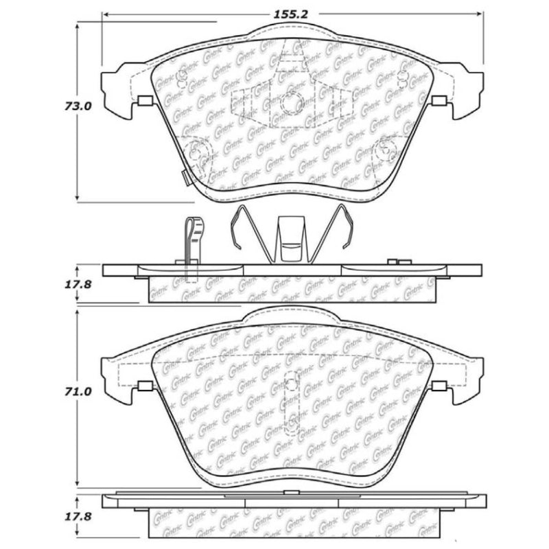 Stoptech 308.1186 Street Touring 06-07 Mazda 6 Front Brake Pads