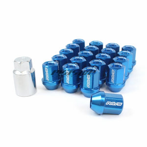 Rays WDURA3212150U Dura-Nut L32 Straight Type 12x1.50 Lug Nut Set 16 Lug 4 Lock Set - Blue