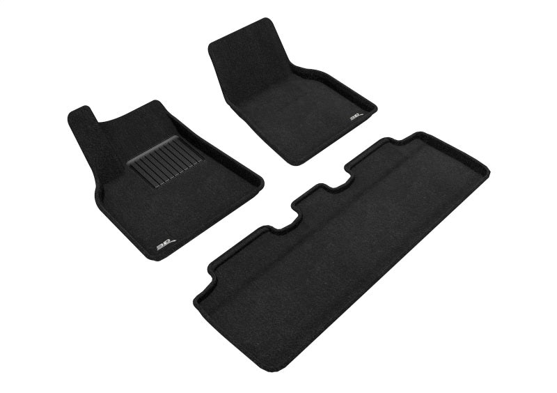 3D L1TL02704709 Maxpider 21-22 fits Tesla Model Y Elegant 1st 2nd Row - Floor Mat Set (Black)