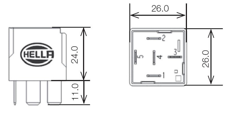 Hella 7794027 Relay 12V 20/40A Spdt Res