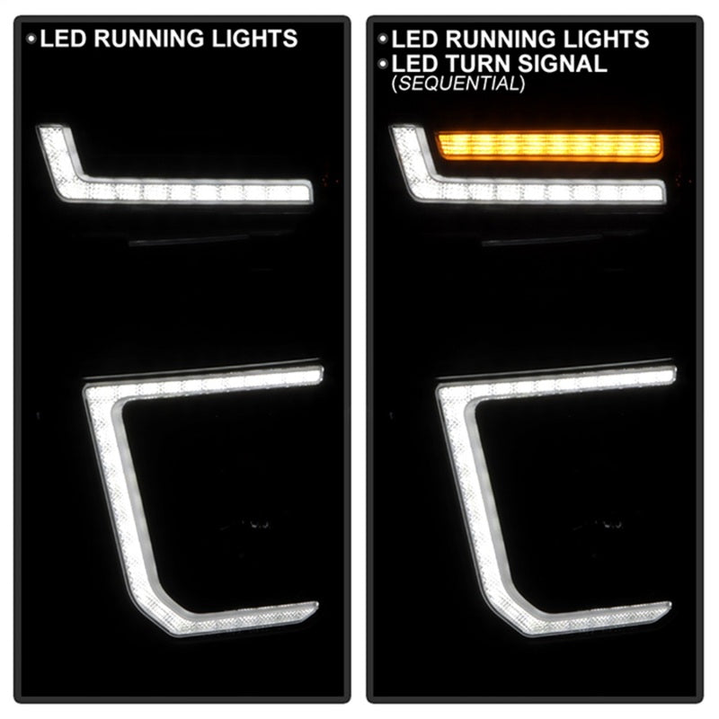 Spyder 5088796 20-23 fits Chevy Silverado 2500/3500 Proj Headlights - LED DRL -