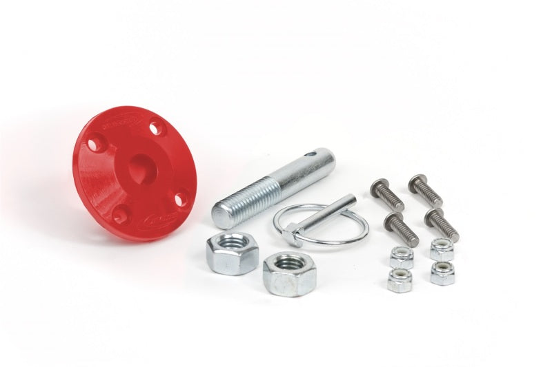 Daystar KU71104RE Hood Pin Kit Red Single Includes Polyurethane fits Isolator Pin Spring Clip and Related Hardware