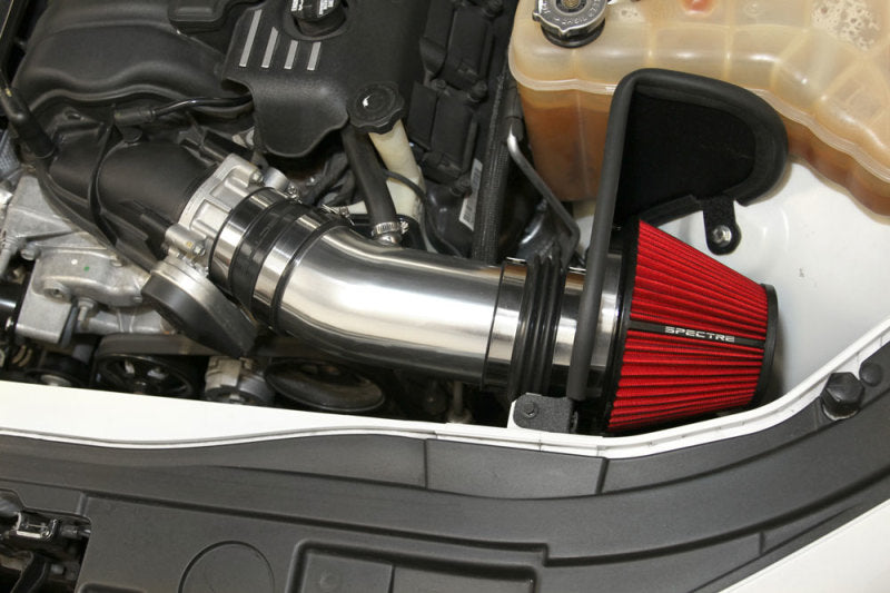Spectre 9003 11-14 fits Challenger/Charger V8-6.4L F/I Air Intake Kit - Polished w/Red Filter