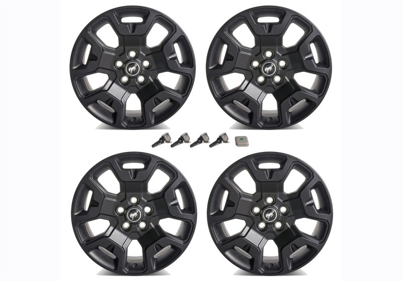 fits Ford Racing M-1007K-S17BSB 2021+ Bronco Sport 17in Low Gloss Black Wheel Kit