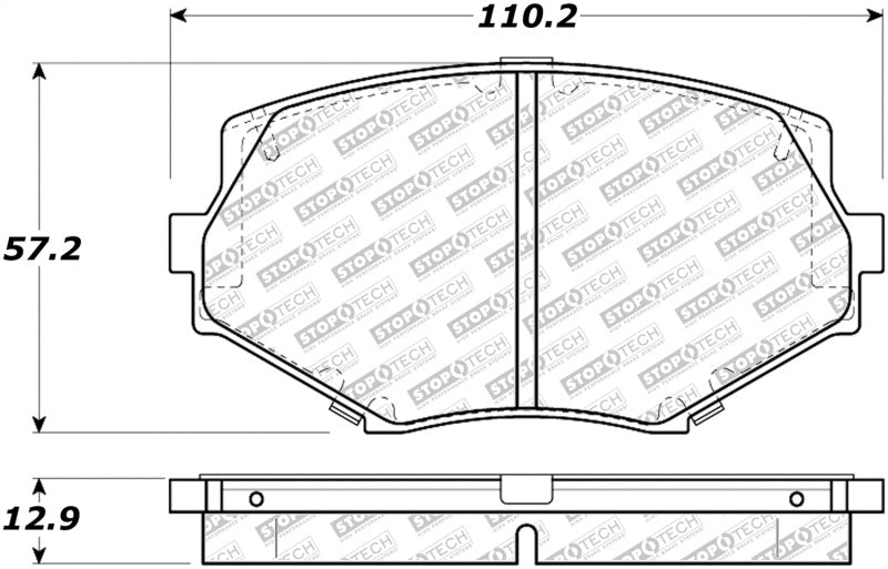 Stoptech 305.0635 94-97 / 99-02 Mazda Miata Street Select Front Brake Pads