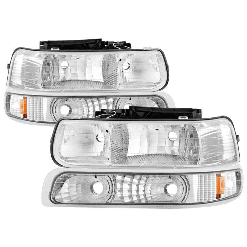 5064226 Xtune fits Chevy 00-06 TahOE Amber Crystal Headlights w/ Bumper Lights