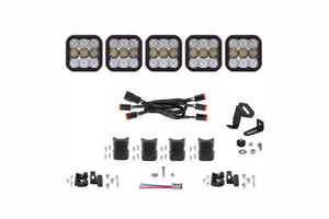 Diode Dynamics DD6796 SS5 Sport Universal CrossLink 5-Pod Lightbar - White Combo
