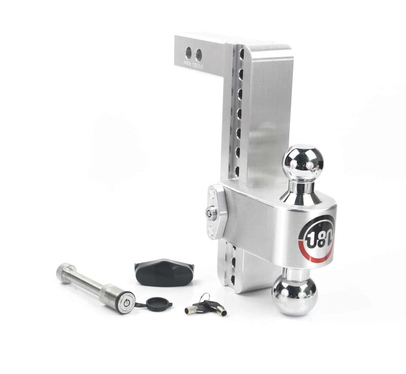 Weigh Safe CTB10-2-KA 180 Hitch 10in Drop Hitch & 2in Shank (10K/12.5K GTWR) w/WS05 - Aluminum