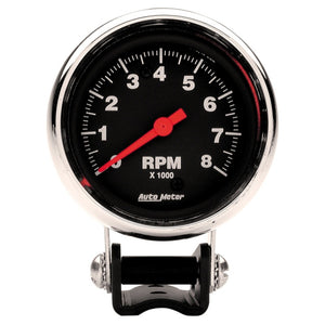 AutoMeter 2893 AutoMeter Gauge Tachometer 2-5/8in. 8K RPM Pedestal Traditional Chrome