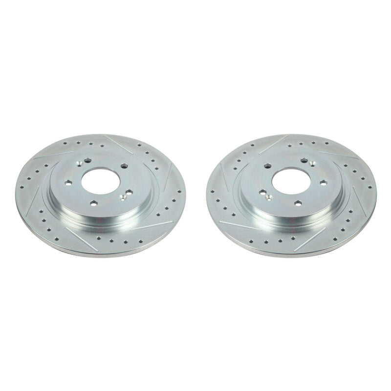 PowerStop fits Hyundai 19-20 Santa Fe Rear Evolution Drilled & Slotted Rotors -